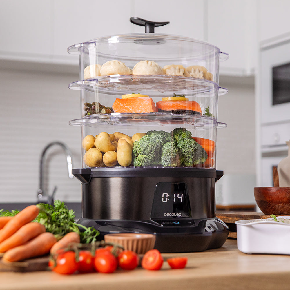 Cecotec Vapovita 3000 Pro Vaporera Eléctrica 1000 W Capacidad 1 L Cocina al Vapor