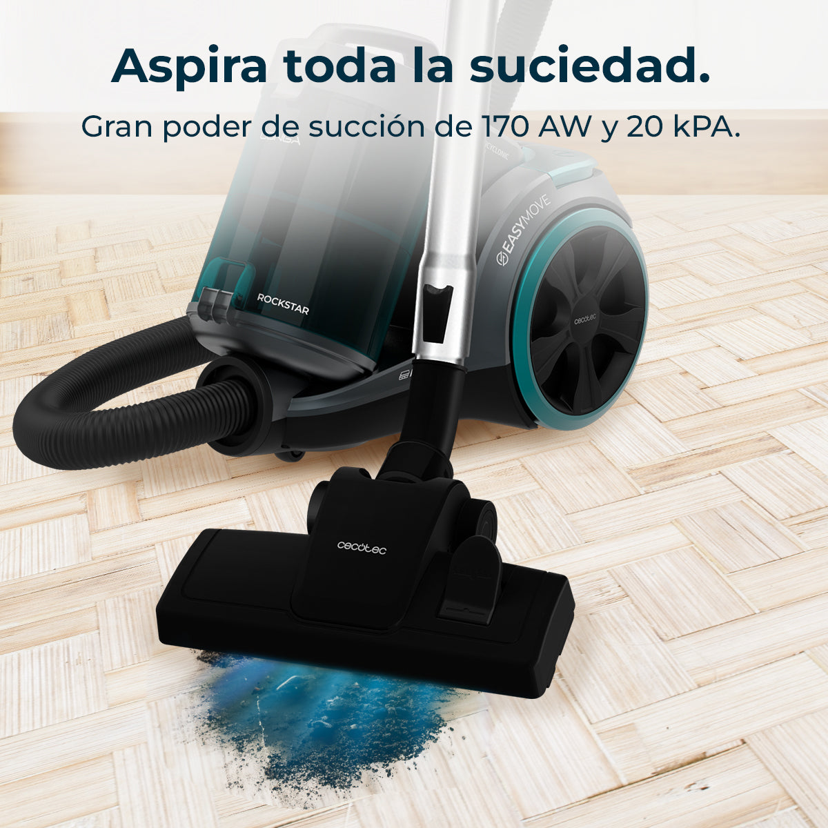 Cecotec Conga Rockstar Multicyclonic XL PowerStyle Aspirateur 900 W ForceSonic 170 AW 20 kPa Animal Turbo
