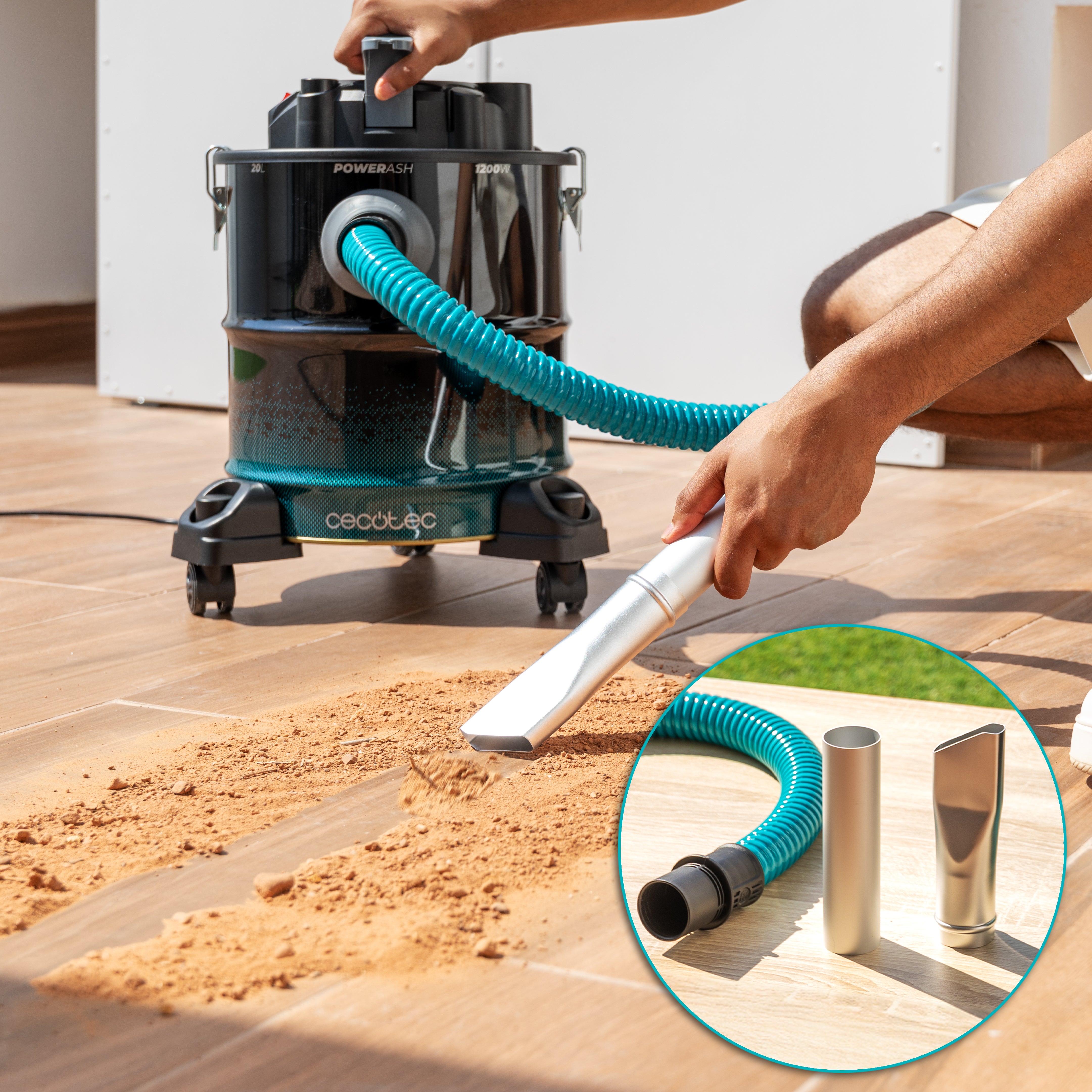 Cecotec Conga Ash 5000 Free Aspirapolvere per Cenere 1200 W 18 kPa Aspirazione Estrema per Cenere e Residui