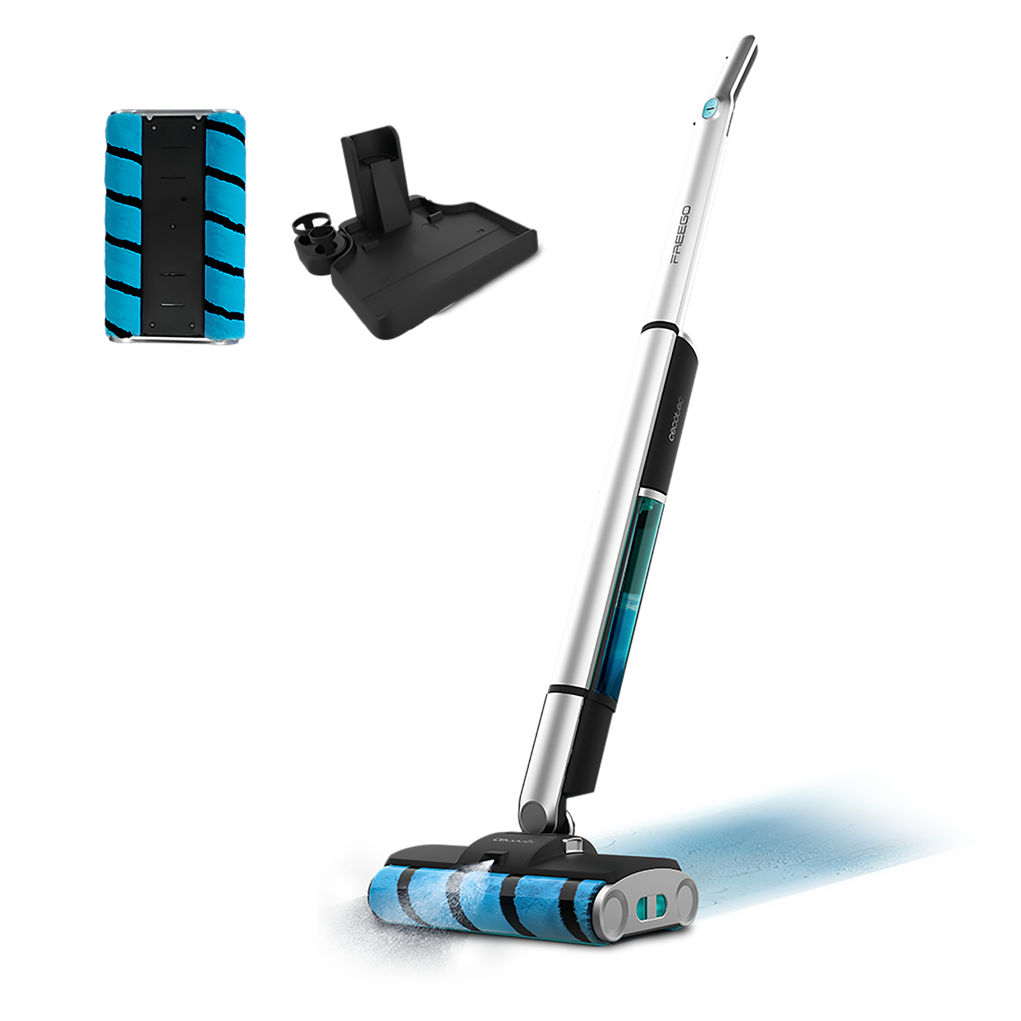 Cecotec FreeGo Wash Twice Fregona Eléctrica Sin Cables Con Spray 40 Minutos de Autonomía