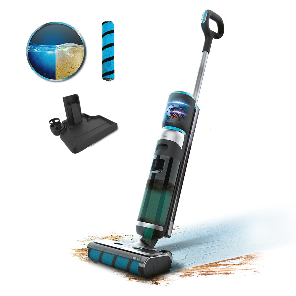 Cecotec FreeGo Wash y Vac 200 W Friega y Aspira 35 Min Autonomía Pantalla Digital