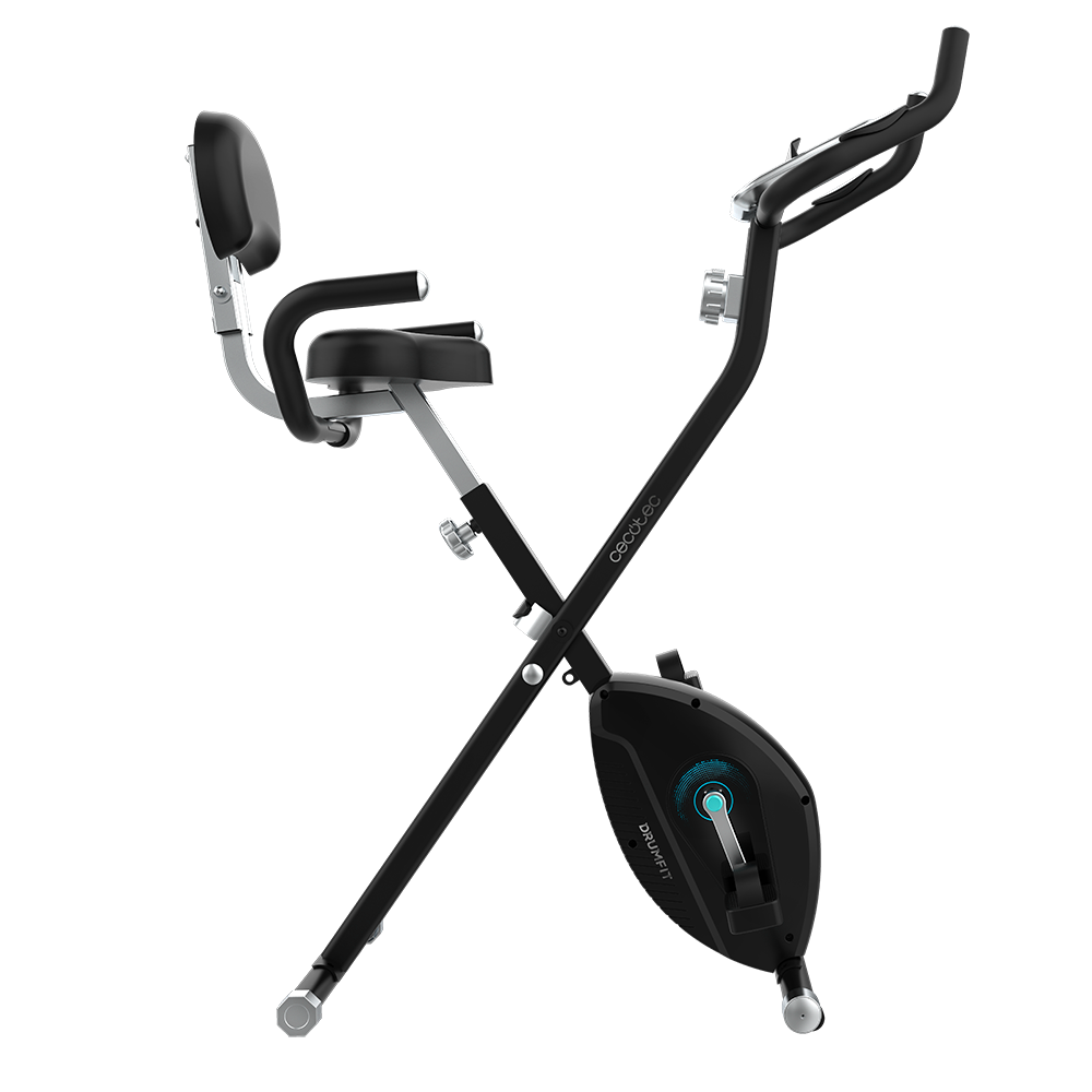 Cecotec DrumFit XBike Neo Pro Bicicleta Estacionaria Plegable Con Asiento Con Respaldo Acolchado Y Silenciosa