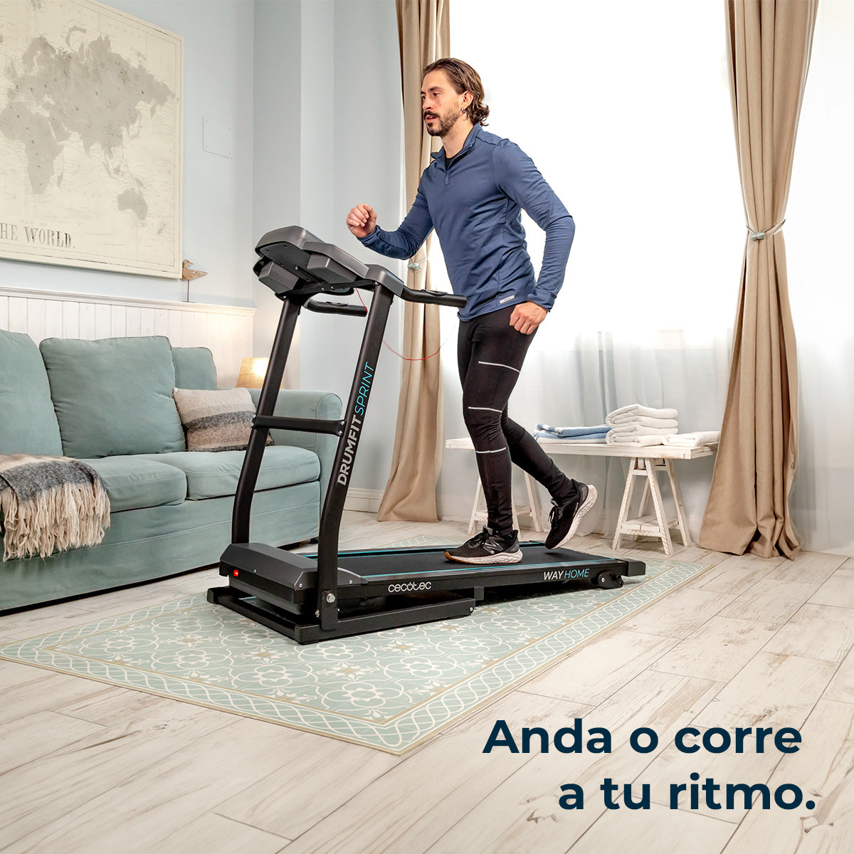 Cecotec Cinta DrumFit WayHome 1500 Sprint 1100W 120x40 cm