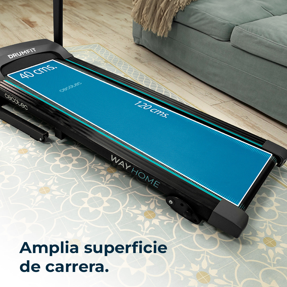 Cecotec Cinta DrumFit WayHome 1500 Sprint 1100W 120x40 cm