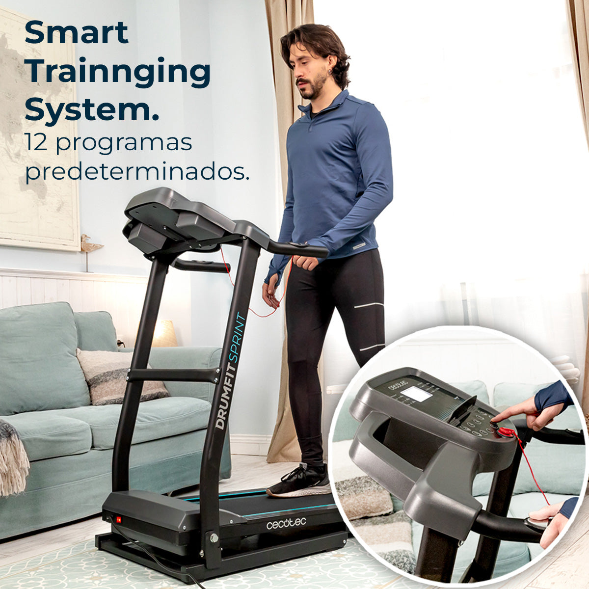 Cecotec Cinta DrumFit WayHome 1500 Sprint 1100W 120x40 cm