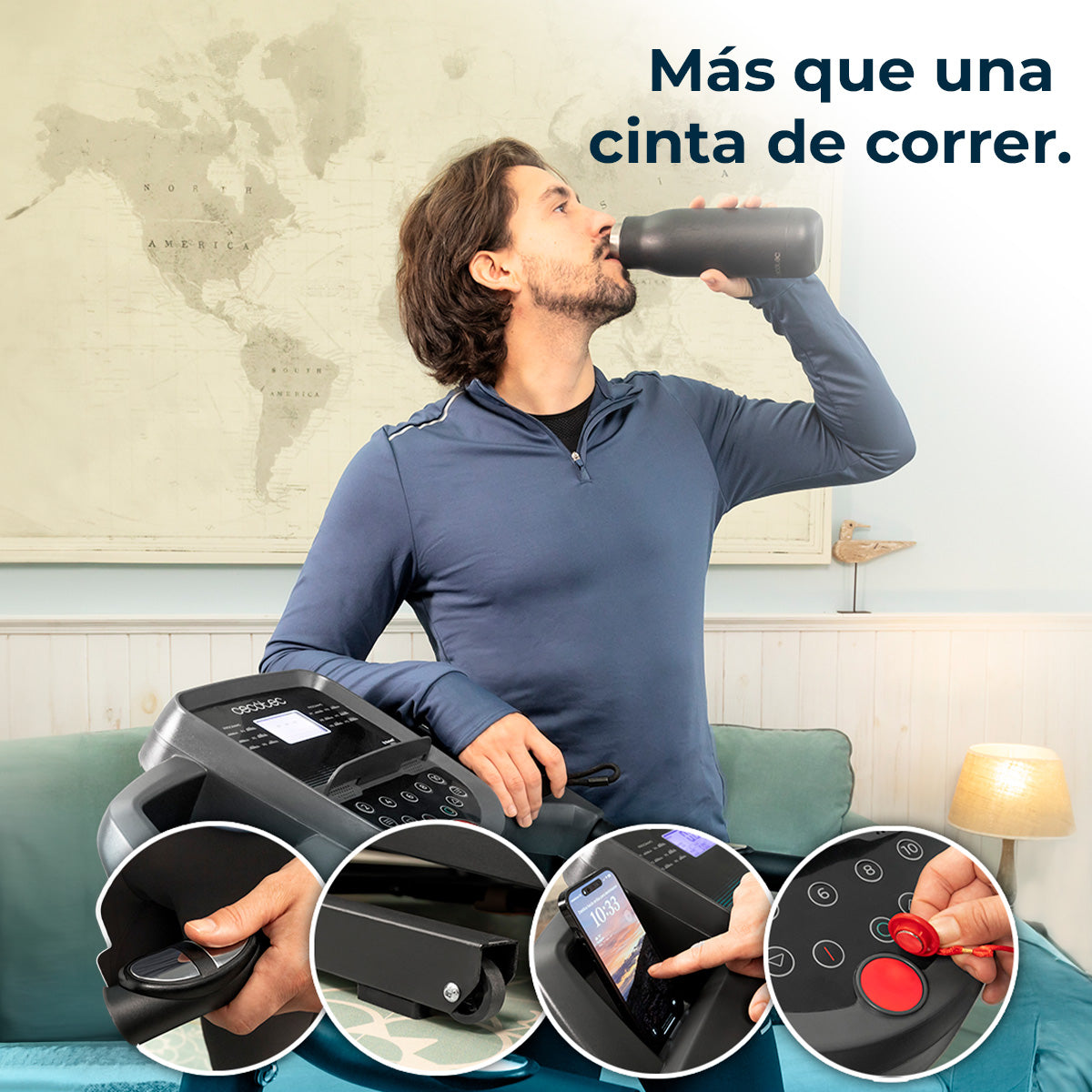 Cecotec Cinta DrumFit WayHome 1500 Sprint 1100W 120x40 cm