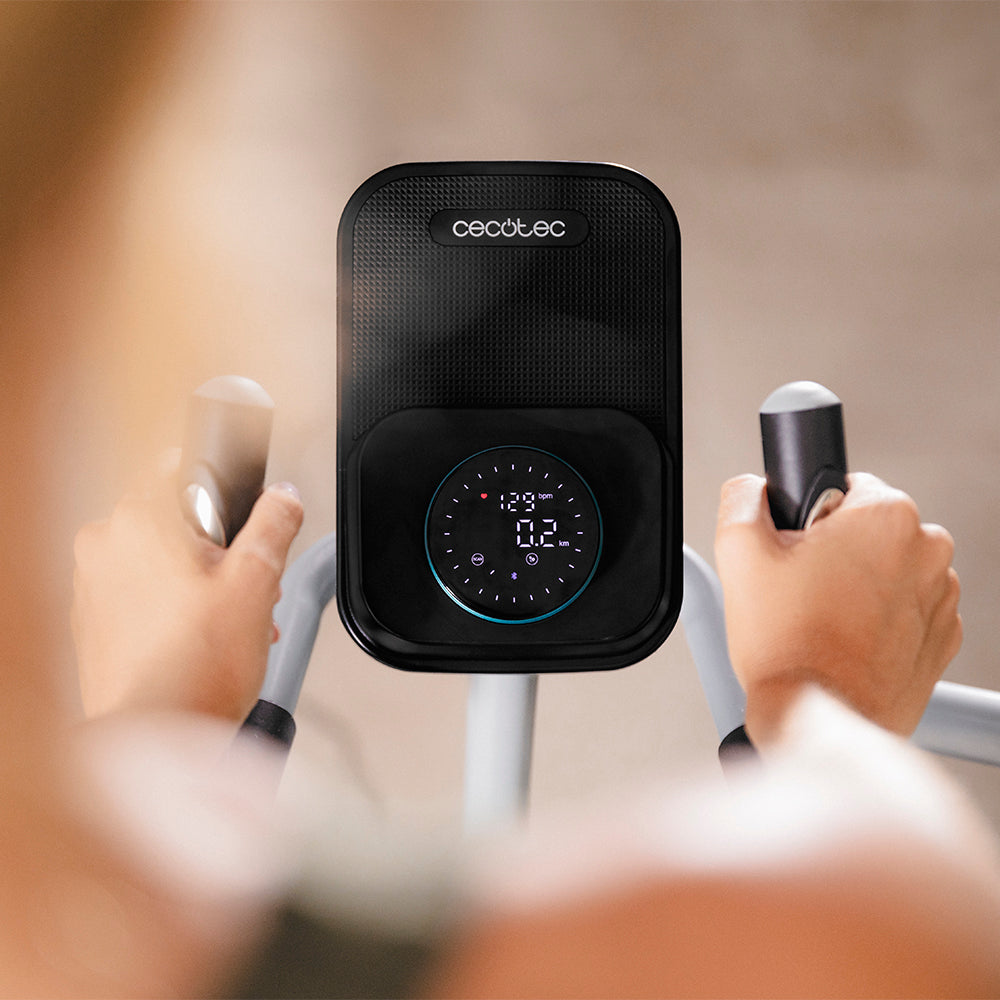 Cecotec Drumfit Elliptical 8000 Motor Pro Con Volante de Inercia 8 kg Resistencia Ajustable Kinomap