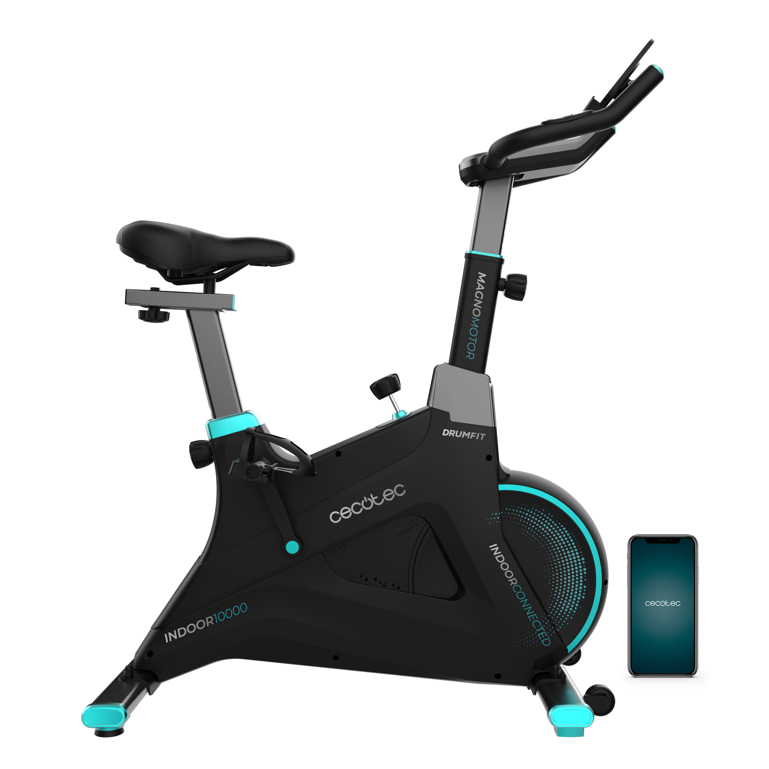 Cecotec DrumFit Indoor 10000 MagnoMotor Conectado Kinomap Volante De Inercia 10 Kg Y Ajuste Automático De Resistencia
