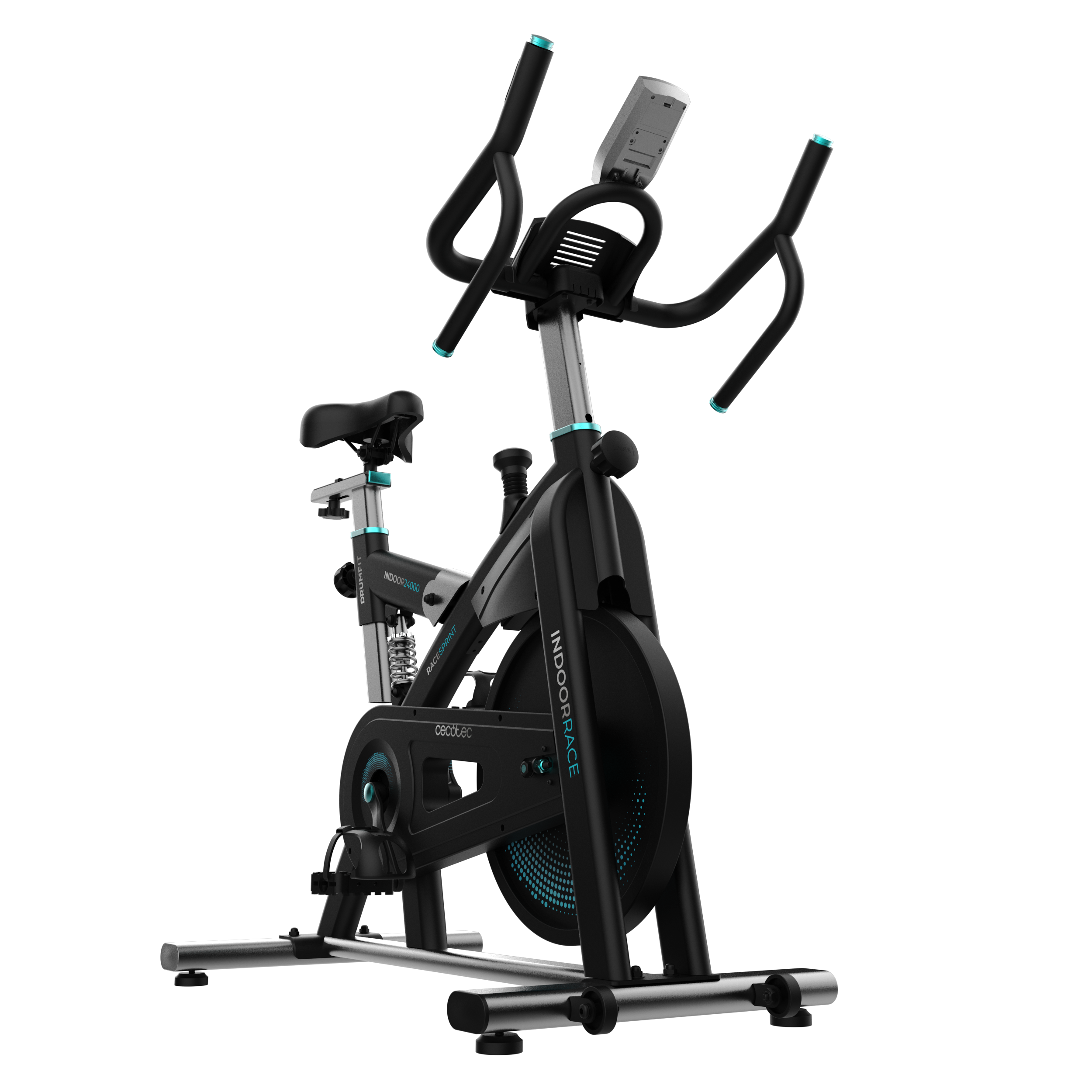 Cecotec DrumFit Indoor 24000 Race Sprint Bicicleta Estacionaria Con Volante 24 Kg Y Kinomap