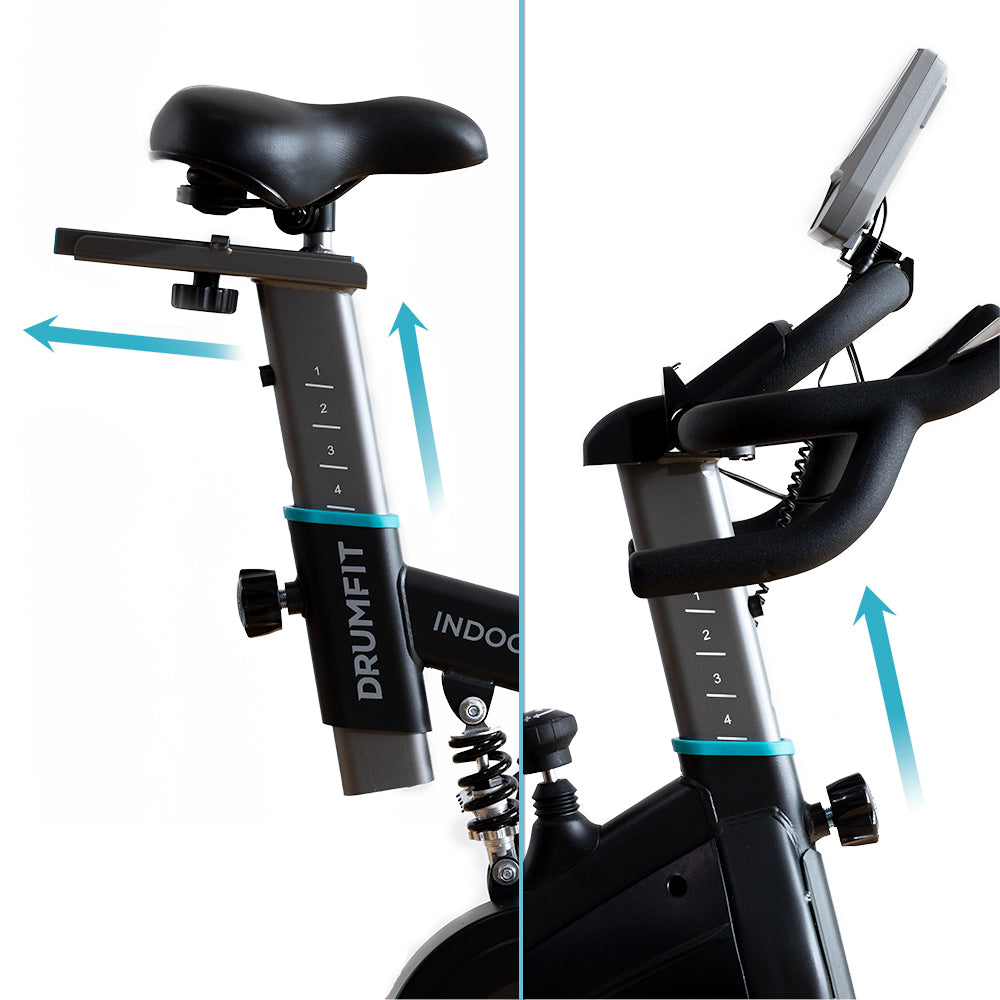 Cecotec DrumFit Indoor 24000 Race Sprint Bicicleta Estacionaria Con Volante 24 Kg Y Kinomap