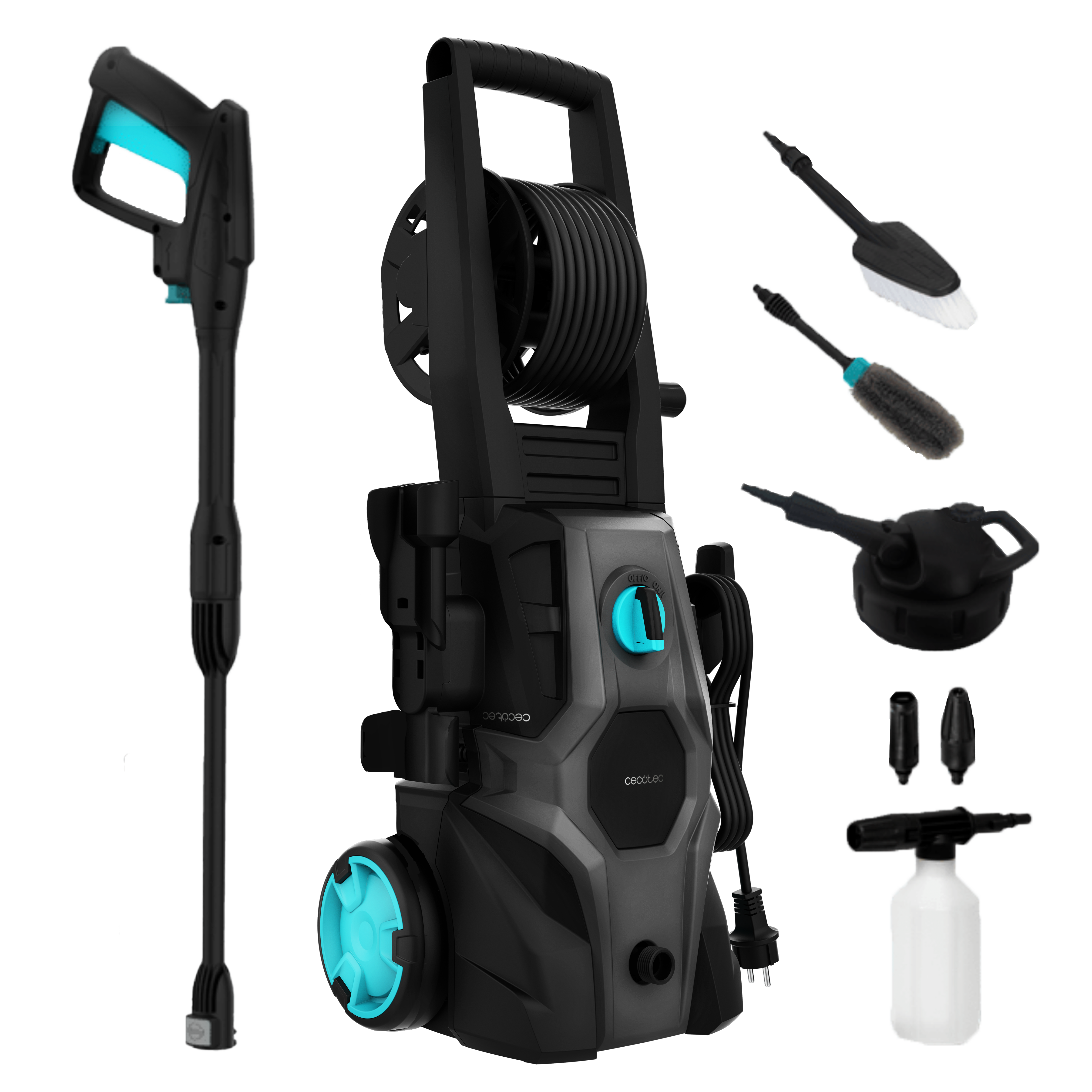 Cecotec HydroBoost 2000 Car y Garden Pro Lavadora a Presión 150 Bar 450 Litros por hora con Bomba HardPump