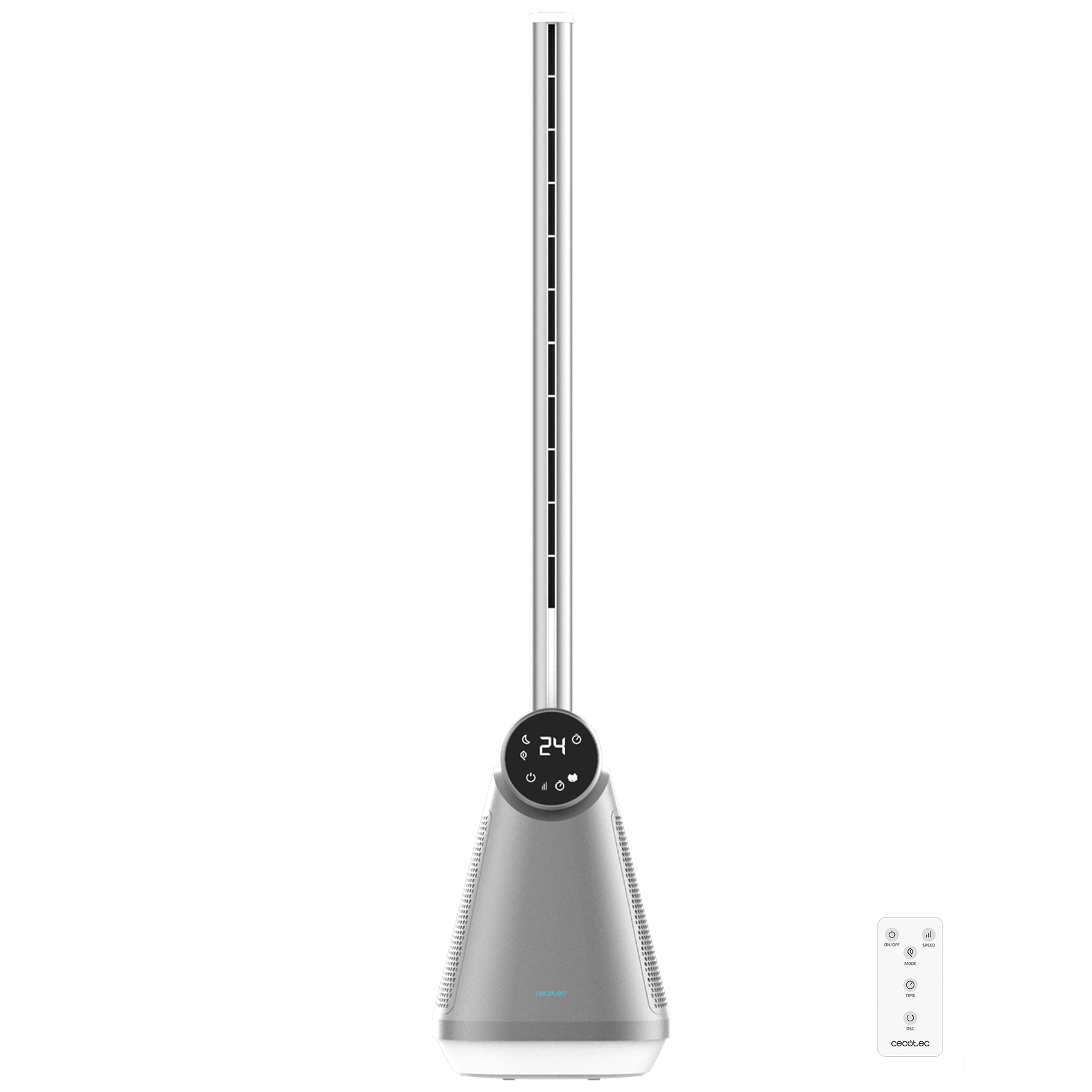 Cecotec EnergySilence 9890 Skyline Ventilador Sin Aspas De Torre Plateado Altura 39 Pulgadas