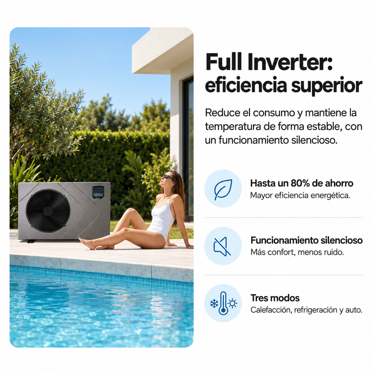 Pompa di calore per piscina Full Inverter Wifi Nix