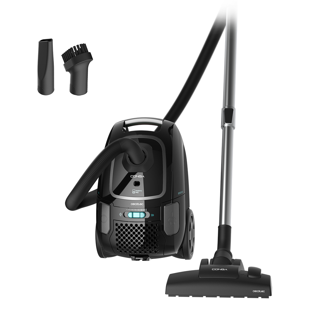 Cecotec Conga Powerbag 4000 XL Aspirateur Traîneau Sac 4L 890W 7m Portée Accessoires