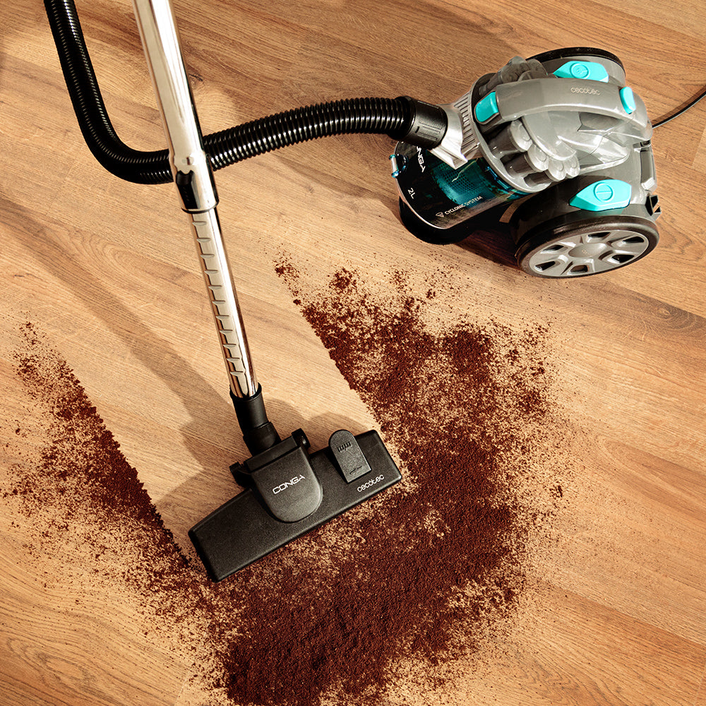 Cecotec Conga Rockstar Cyclonic Xtreme Aspirapolvere 800 W Potenza Alta Serbatoio 2 L e Ruote per Trasporto Comodo
