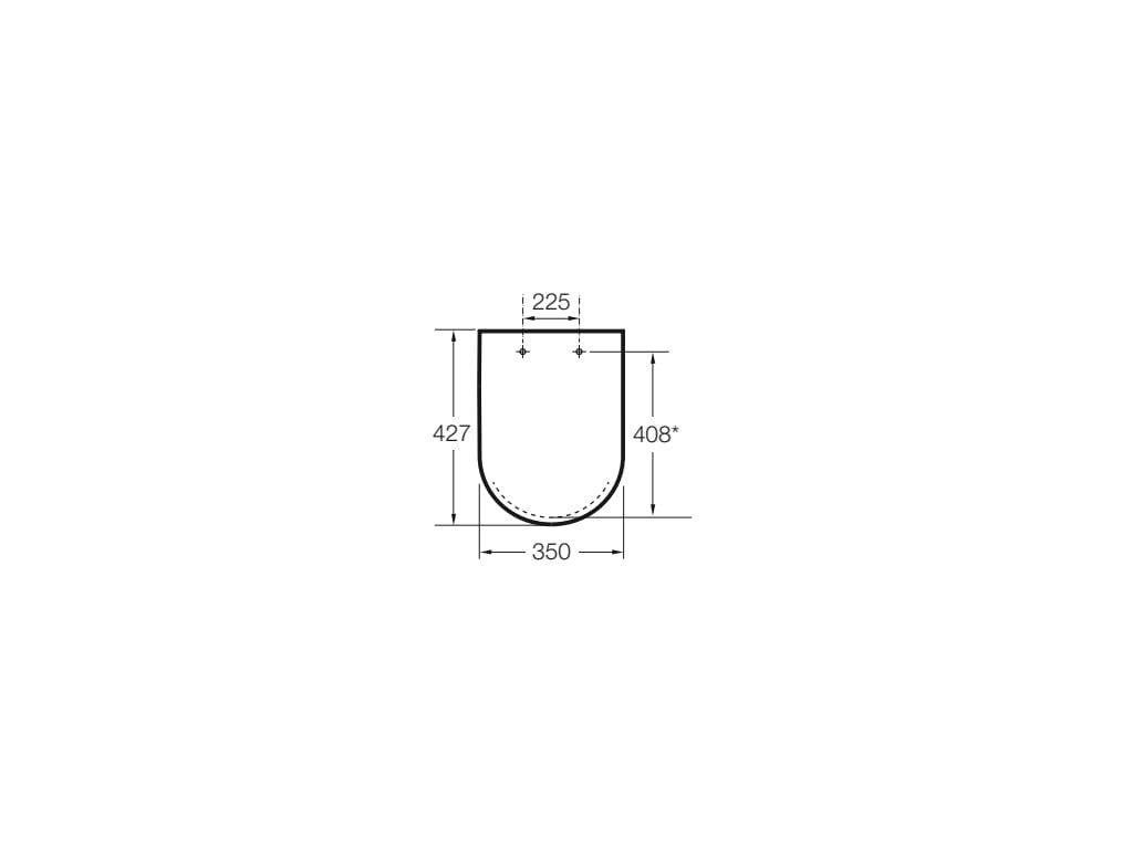 Roca - SQUARE - Tapa y asiento para inodoro compacto The Gap A801732004