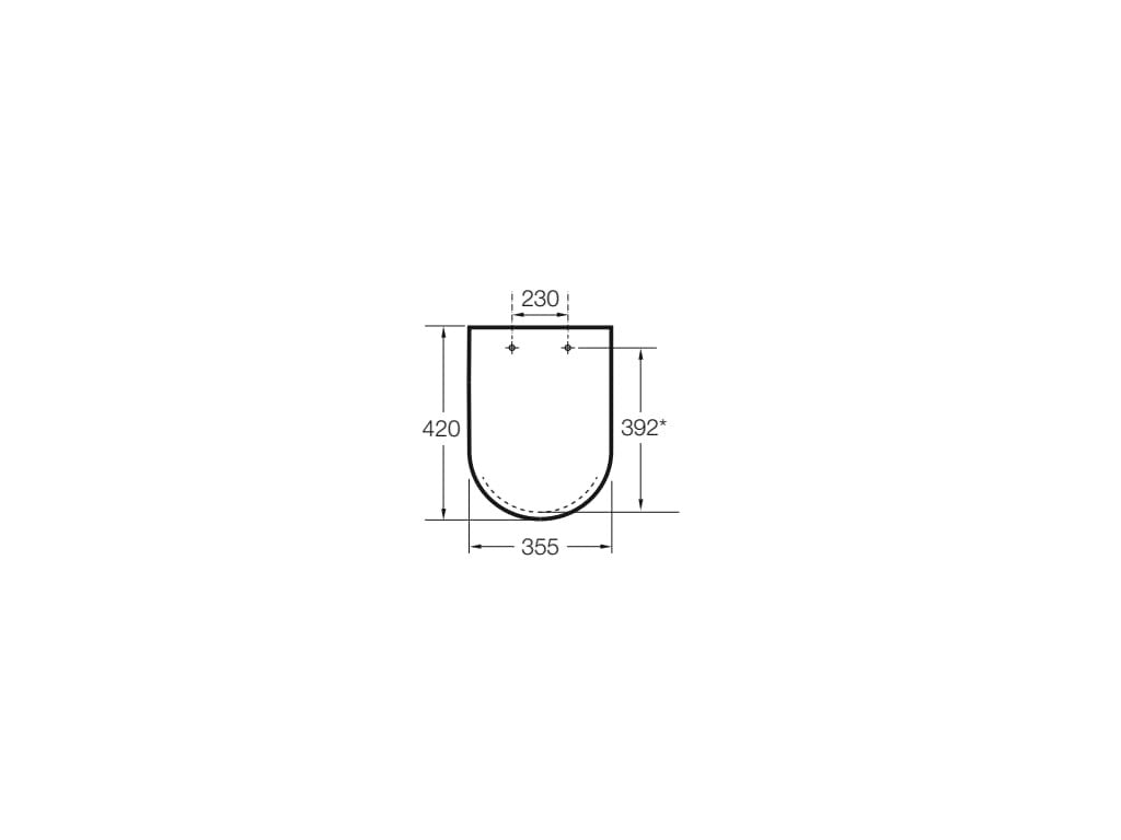 Roca - Tapa y asiento para inodoro compacto Dama A80178B004