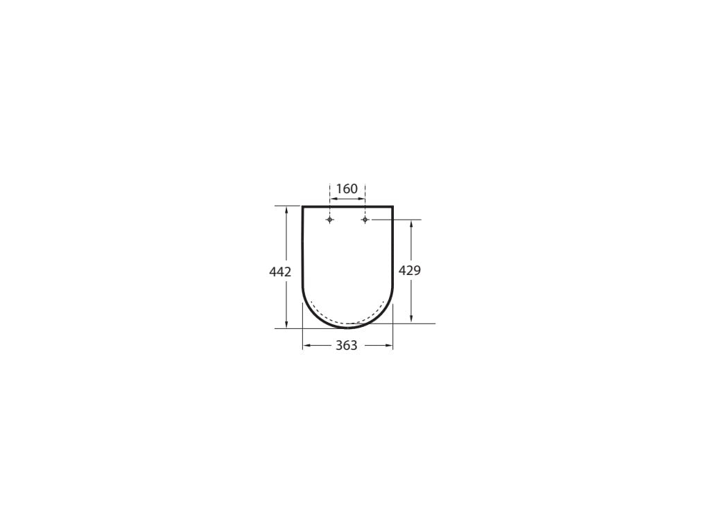 Roca - SQUARE - Tapa y asiento para inodoro Debba A8019D000B