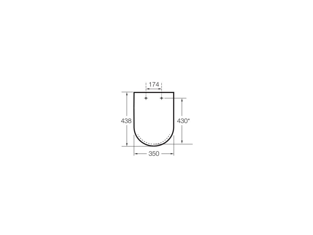 Roca - ROUND - Tapa y asiento para inodoro compacto Debba A801B2200B