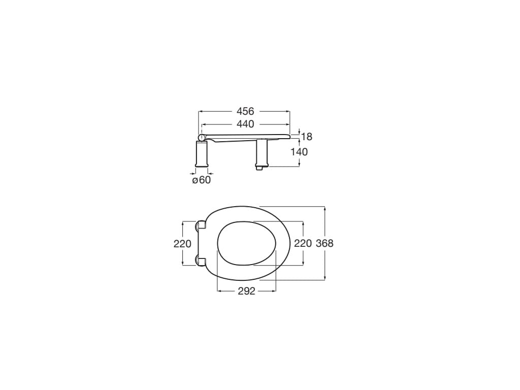 Roca - Tapa y asiento para inodoro Victoria A801B6017B