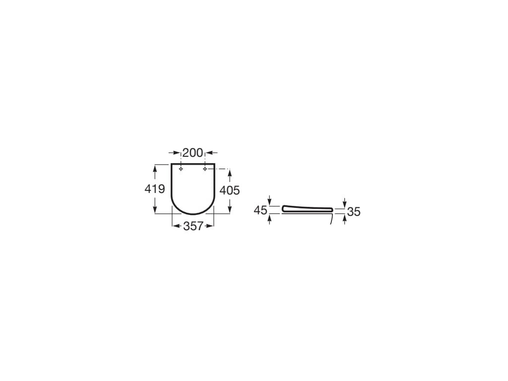 Roca - ROUND - Tapa y asiento para inodoro compacto The Gap A801D20001