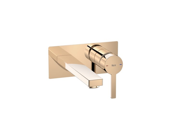 Roca - Grifo de lavabo empotrable en oro rosado Naia A5A3596RG0