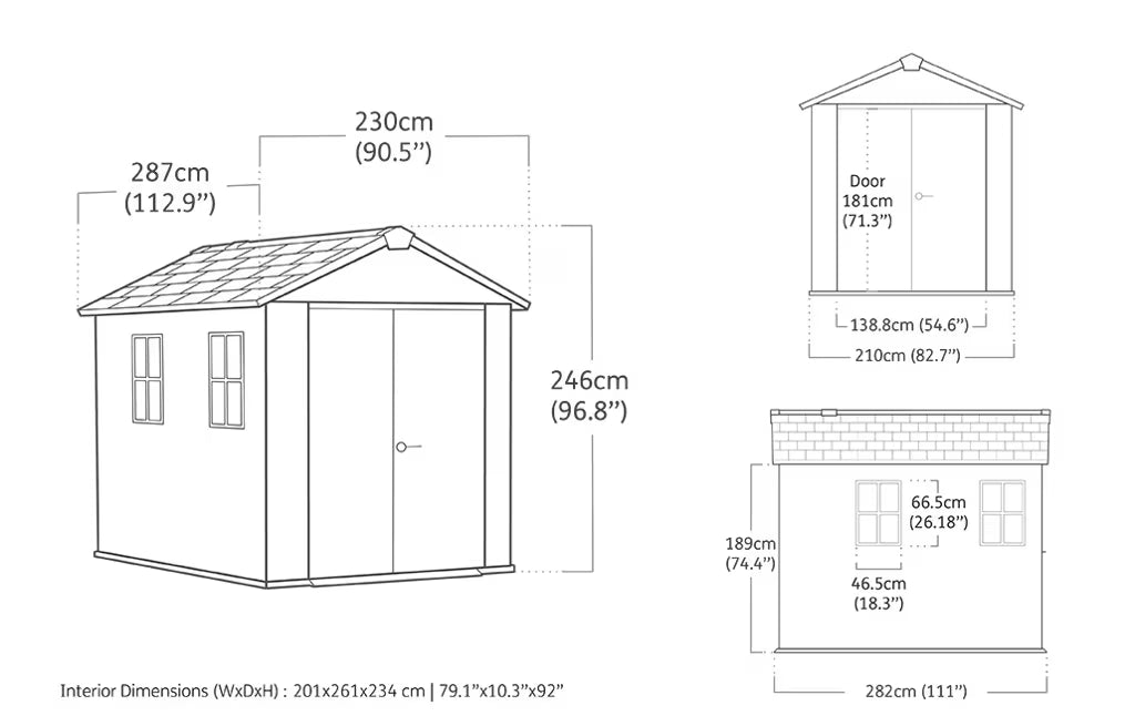 Keter - Cabane d'extérieur Newton 759/975 marron