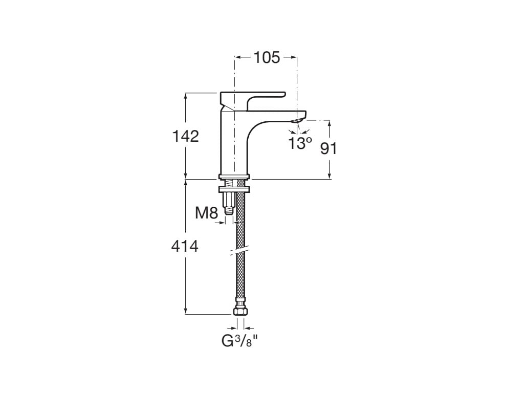 Roca - Grifo de lavabo cuerpo liso L20 A5A3K09C00