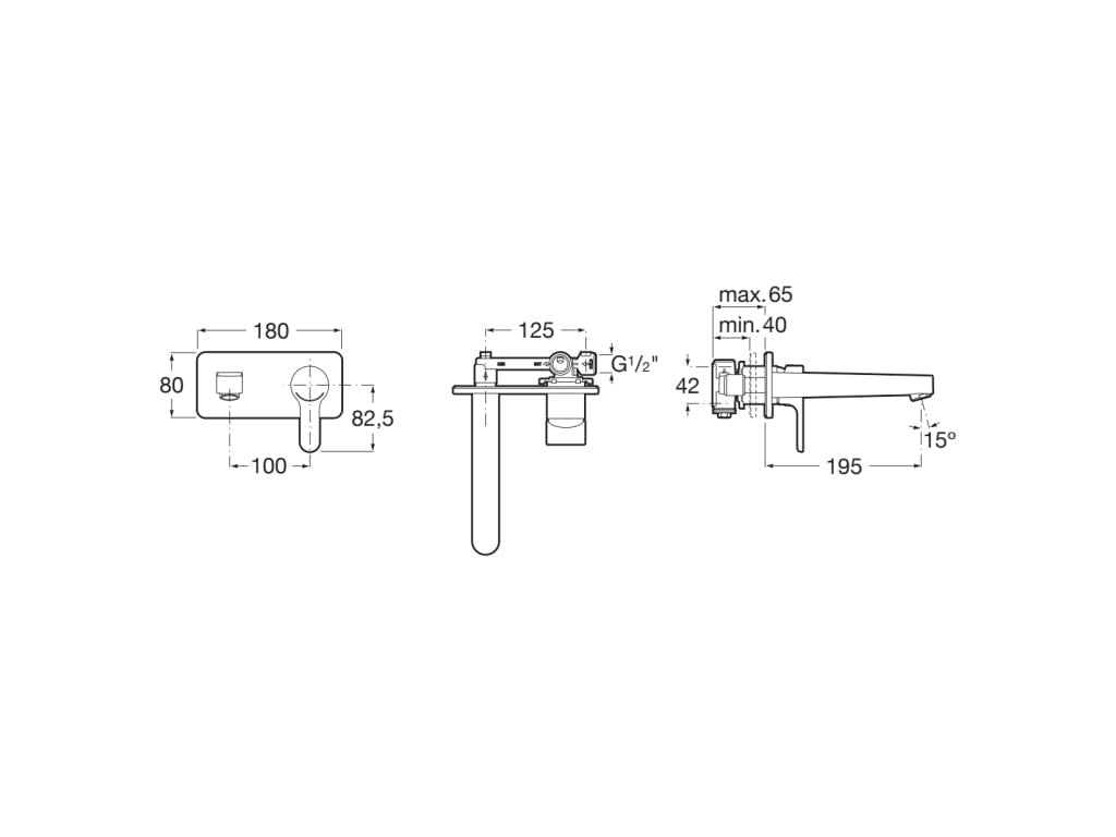 Roca - Mezclador monomando empotrable para lavabo L20 A5A3L09C00