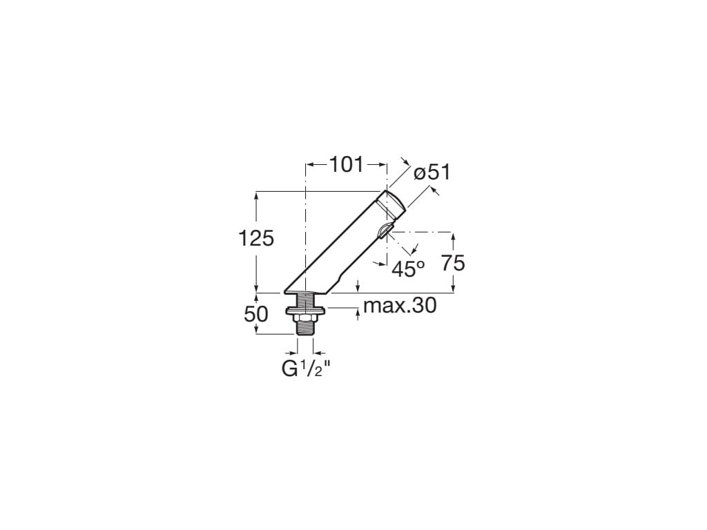 Roca - Grifo temporizado de repisa para lavabo con pulsador Avant A5A4279C00