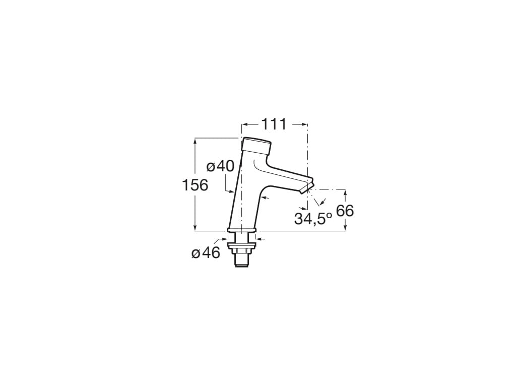 Roca - Grifo temporizado de repisa para lavabo ECO Fluent A5A4B24C00