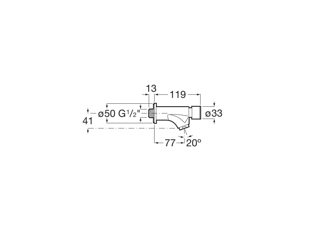 Roca - Grifo temporizado exterior para lavabo con pulsador Instant A5A7877C00