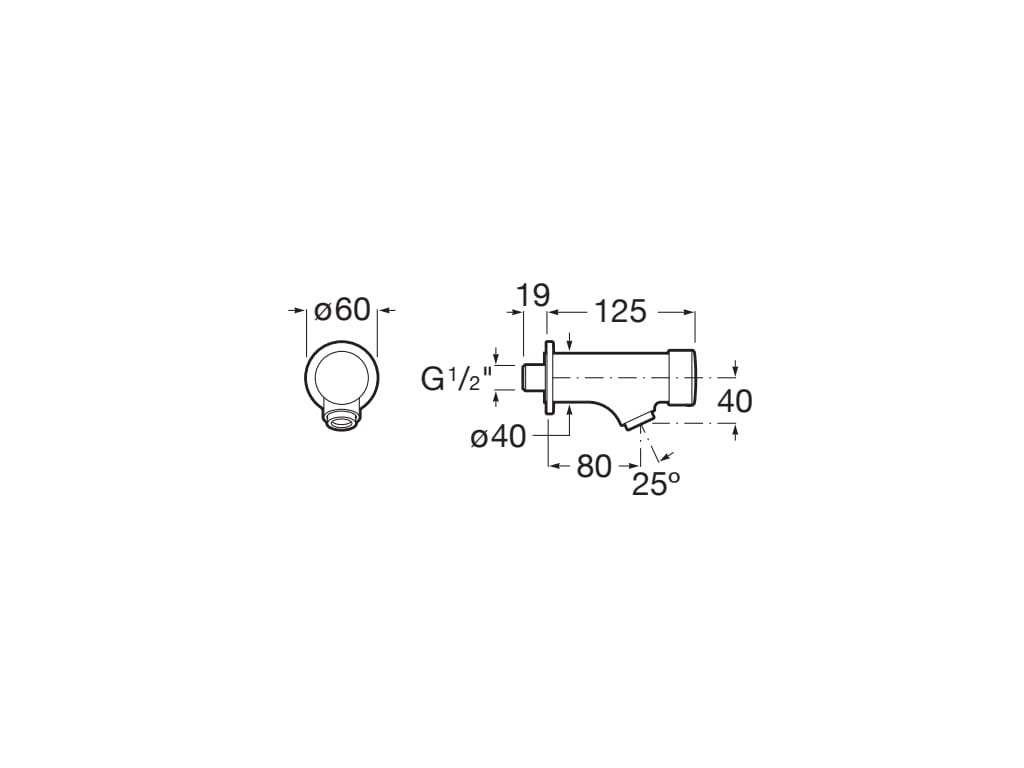 Roca - Grifo temporizado exterior para lavabo Fluent A5A7A24C00