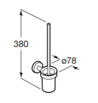 Roca - Escobillero de pared Twin