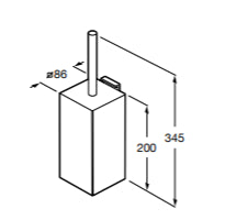 Roca - Escobillero de pared Rubik