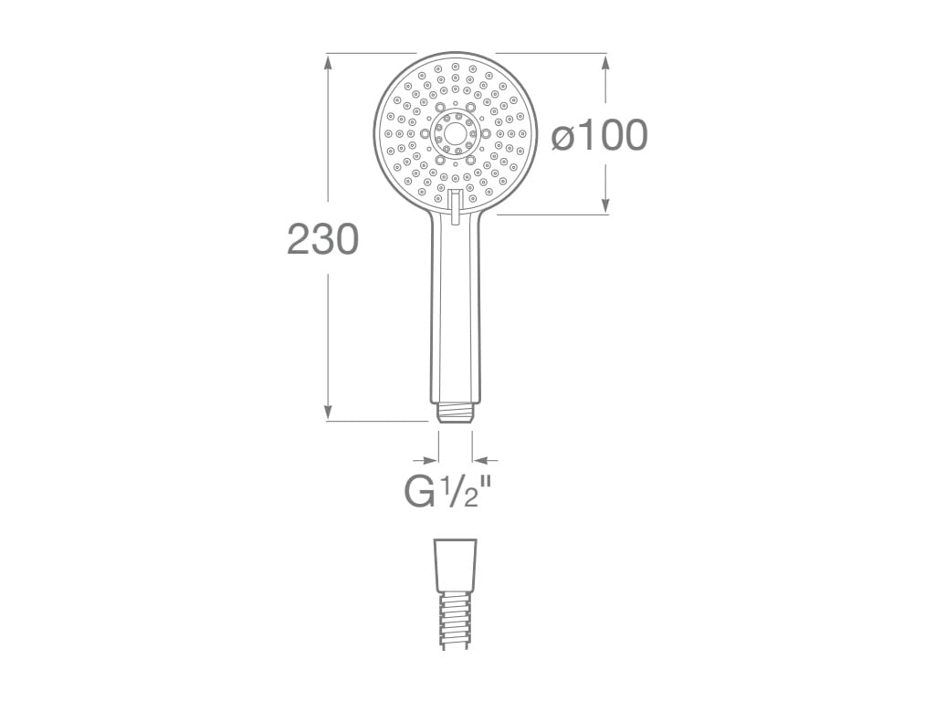 Roca - Ducha de mano con 3 funciones Stella 100mm. A5B1B03C00