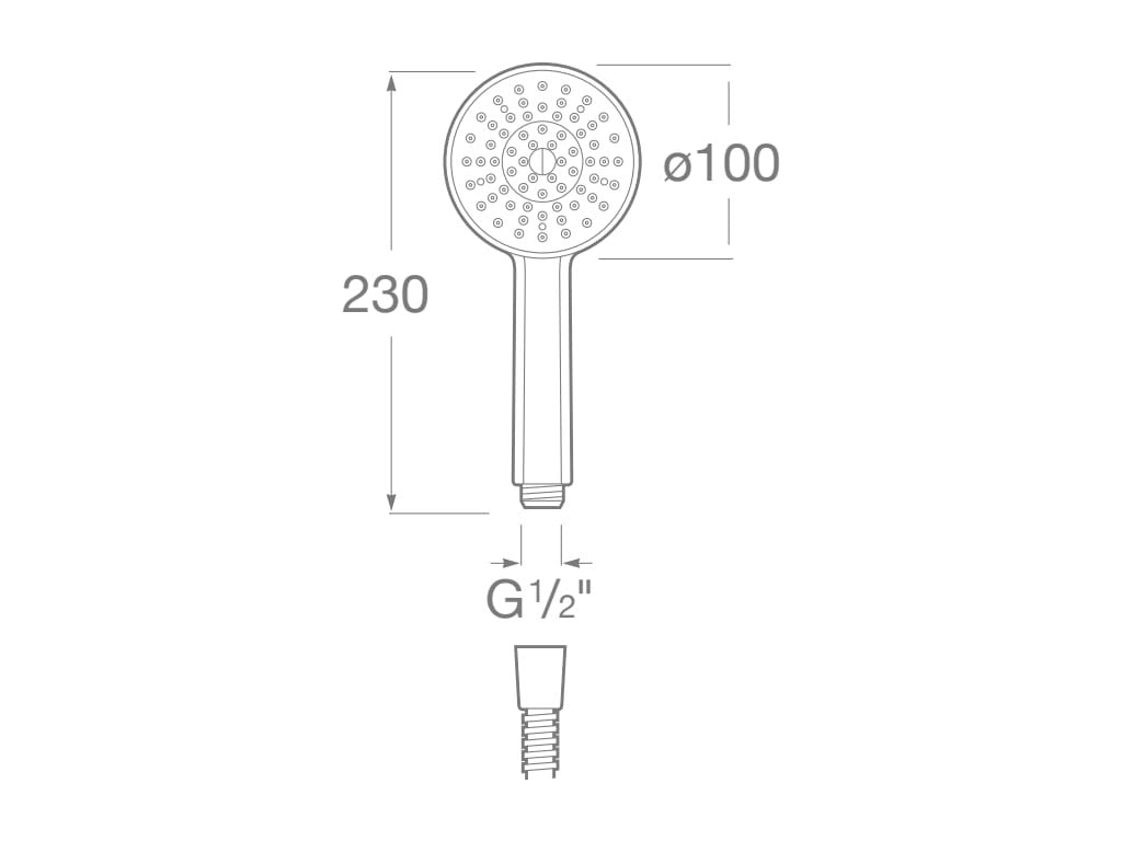 Roca - Ducha de mano con 1 función Stella 100mm. A5B9B03C00