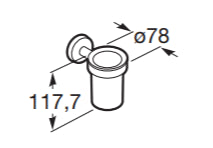 Roca - Portavaso de pared Twin