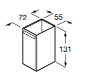 Roca - Vaso de encimera Rubik.