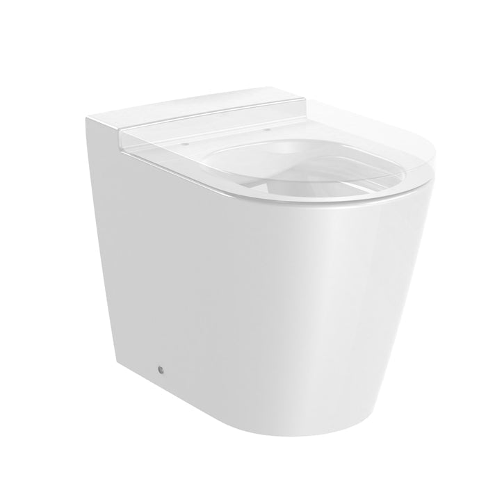 Roca - Inspira Round Rimless adosada a pared tanque alto (blanco mate)