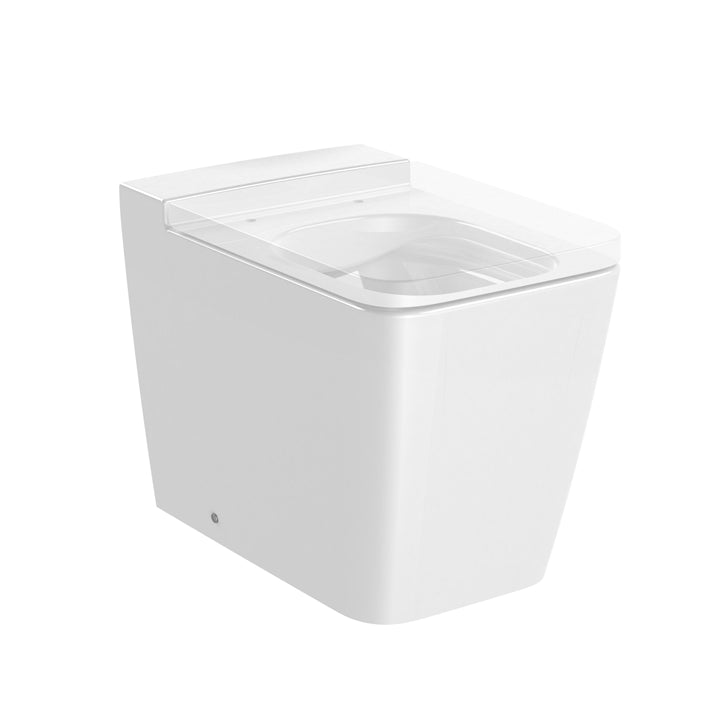 Roca - Inspira Square Rimless adosada a pared salida dual (blanco mate)