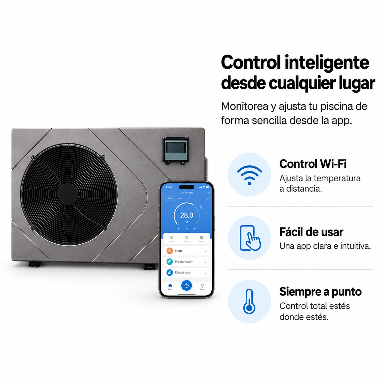 Pompa di calore per piscina Full Inverter Wifi Nix