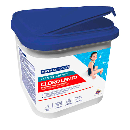 Astralpool - Cloro lento em pastilhas 25 kg