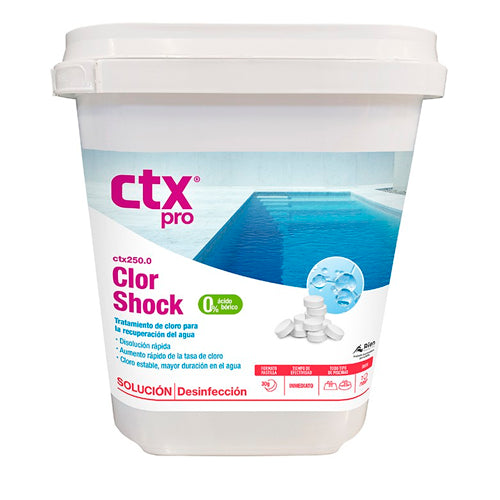 CTX - ClorShock CTX-250 Cloro choque tableta (0% bórico) 5 kg