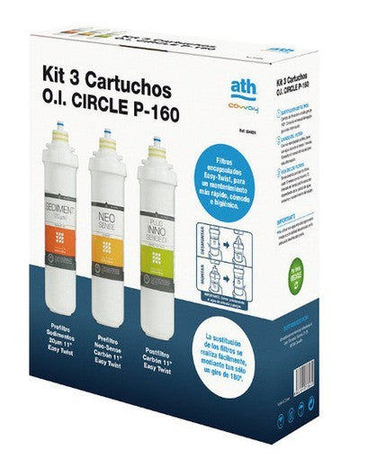 ATH - Vervang kit 3 cirkel osmose -cartridges