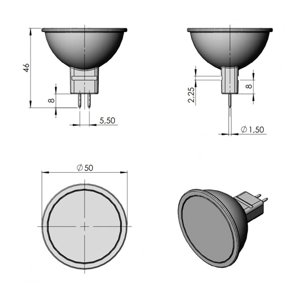 Astralpool - lampe dicróic 50w