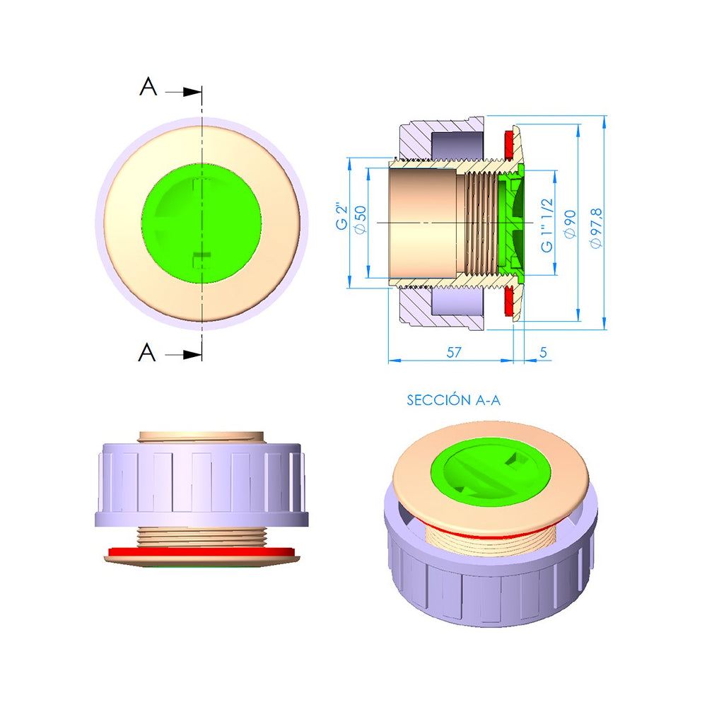 ASTRALPOOL - Nicho Lumiplus bico Mini Rapid Polyster