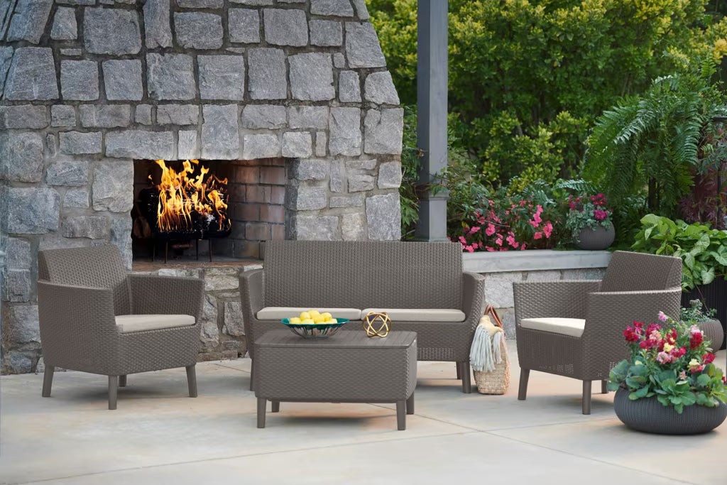 Keter - Ensemble d'extérieur Tarifa Lounge 4 places blanc