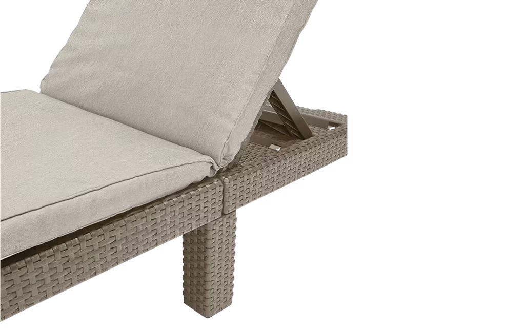 Keter - Tumbona de exterior Daytona Deluxe capuchino