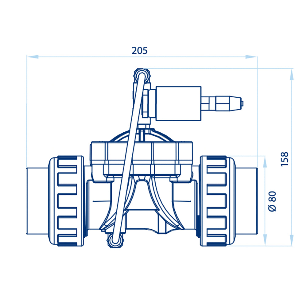 Astralpool - Multiport Safety Valve C/Slät ärm Ø50